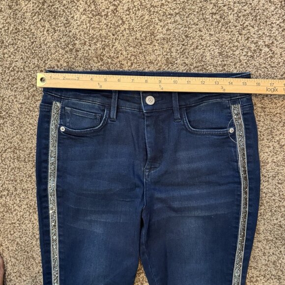 Tommy Bahama High Rise Ankle Dark Seacoast Stud Sides Jeans size 8x28 - Picture 4 of 10